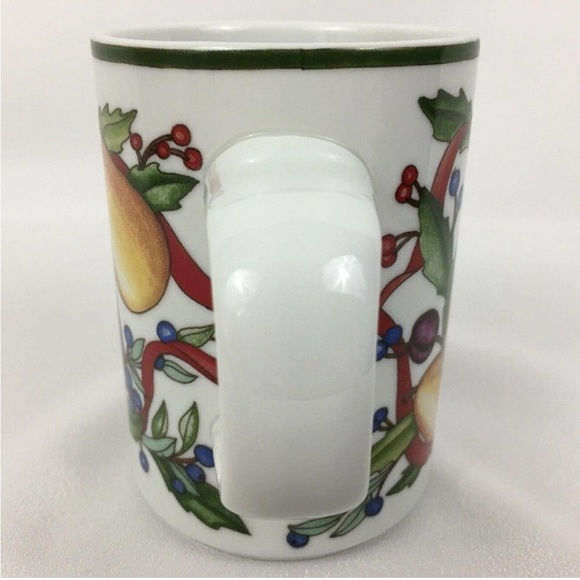 Dansk Holiday Harvest Mug Fruit Ribbons Christmas Cup International Designs - Picture 4 of 5